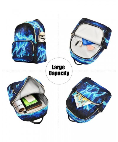 Abstract Horse Backpack Purse for Women Travel Handbag Shoulder Bag $15.75 Backpacks