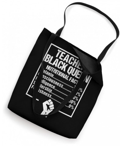 Teacher Black Queen Nutritional Facts - Juneteenth Day 2023 Tote Bag $10.25 Totes