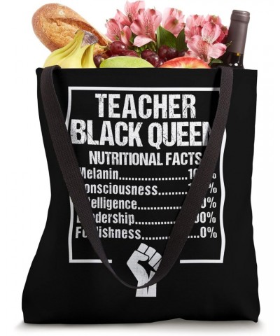 Teacher Black Queen Nutritional Facts - Juneteenth Day 2023 Tote Bag $10.25 Totes