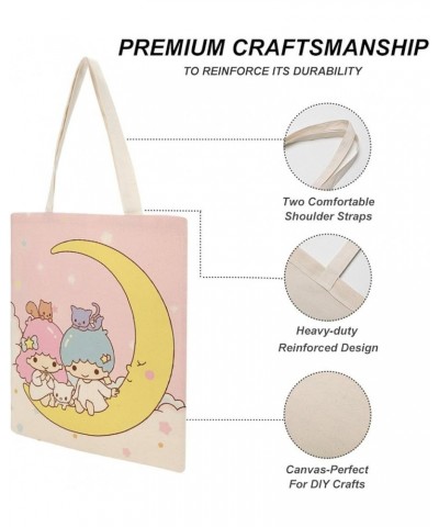 Print Casual L Ittle Tw in Stars Canvas Tote Handbag Women Reusable Grocery Bags Style-9 $11.04 Shoulder Bags