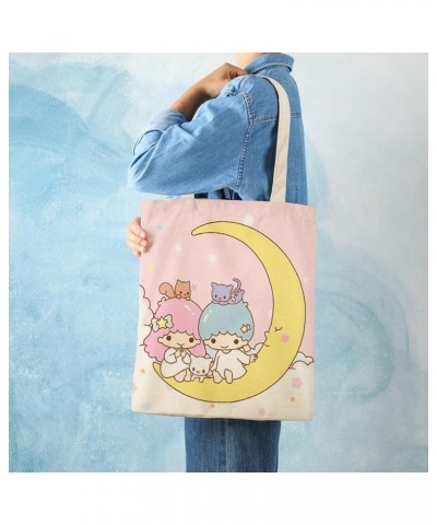 Print Casual L Ittle Tw in Stars Canvas Tote Handbag Women Reusable Grocery Bags Style-9 $11.04 Shoulder Bags