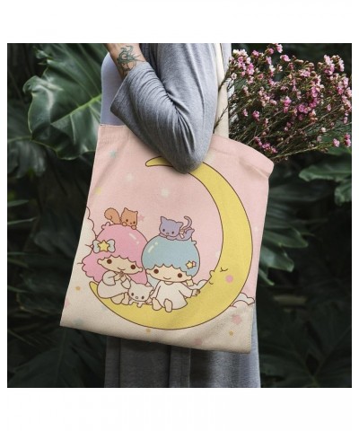 Print Casual L Ittle Tw in Stars Canvas Tote Handbag Women Reusable Grocery Bags Style-9 $11.04 Shoulder Bags