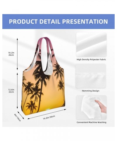 Palm Trees Single Shoulder Commuter Canvas Tote Bags For Women And Men Palm Trees 26 $10.11 Totes