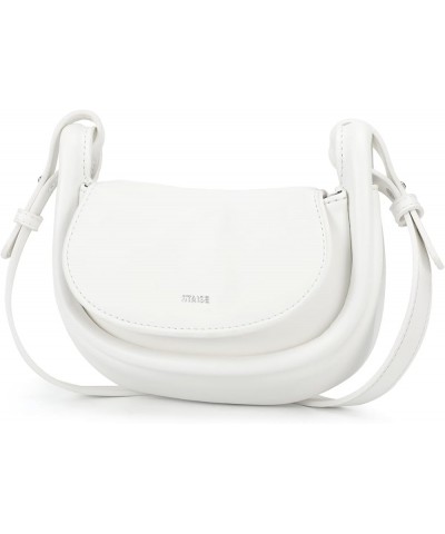 Designer Shoulder Handbags for Women, Mini Crossbody Purse Bag, Small Trendy Clutches White $14.75 Shoulder Bags