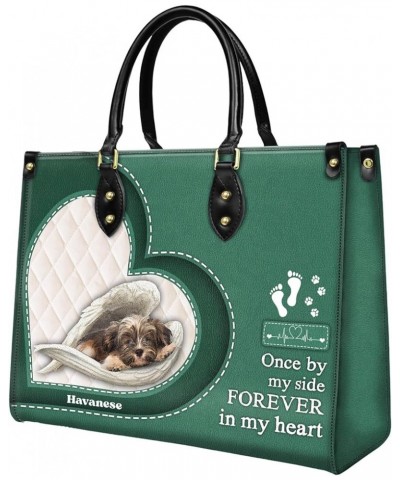 Havanese Leather Bag Women Fashion Synthetic Leather Handbags Shoulder Bag For Dog Lover Style 4 $29.81 Totes