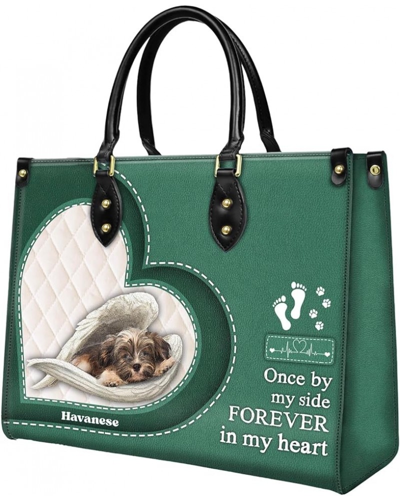 Havanese Leather Bag Women Fashion Synthetic Leather Handbags Shoulder Bag For Dog Lover Style 4 $29.81 Totes