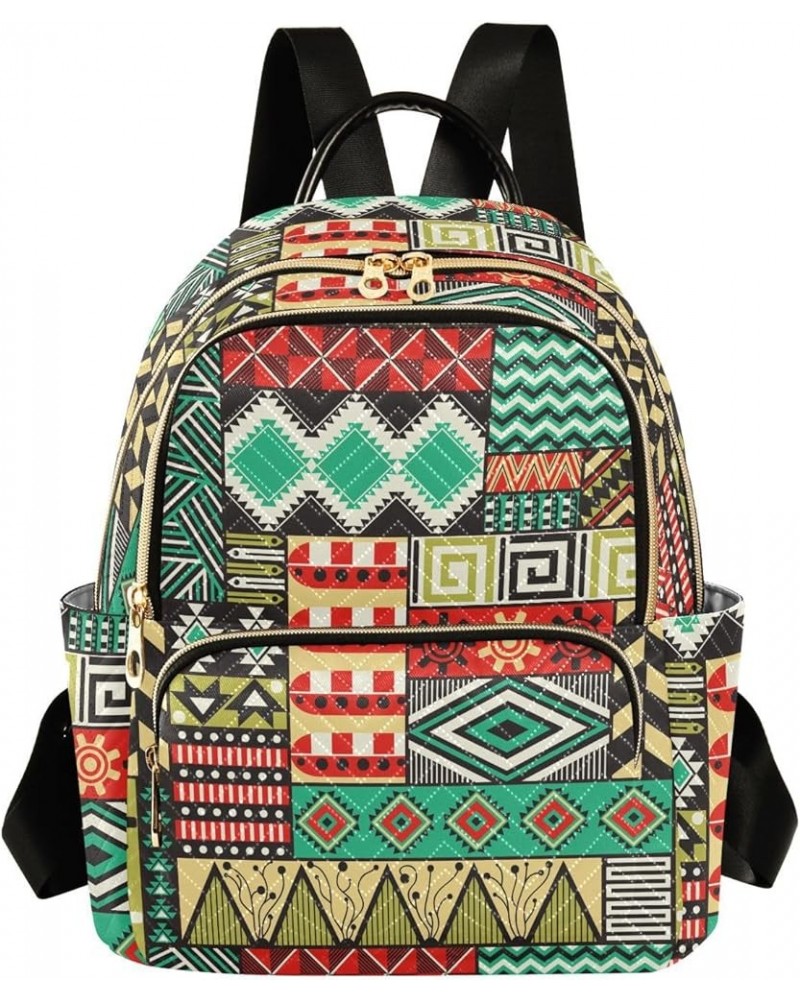 Boho Fashion Colorful Geometric Ornaments Casual Fashion Polyester Travel Rucksack Shoulder Bag Color Medium $15.54 Backpacks