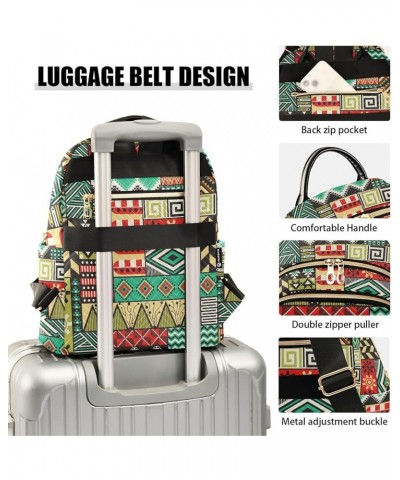 Boho Fashion Colorful Geometric Ornaments Casual Fashion Polyester Travel Rucksack Shoulder Bag Color Medium $15.54 Backpacks