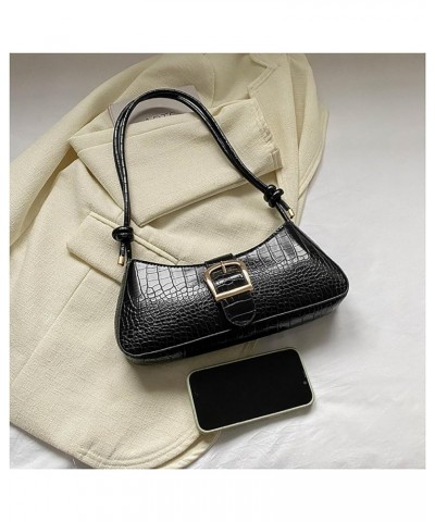 Women's Underarm Bag Solid Color French-Inspired Tote Handbag for Unique Style and Practicality   Limited Edition Black $9.24...