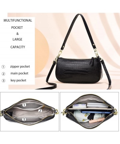 Small Tote Shoulder Bags Purses for Women Retro Classic Crossbody Bags Cute Clutch Purse and Handbag 0-1-black $10.06 Totes