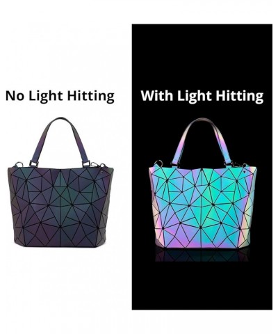 Geometric Luminous Purses and Handbags for Women Holographic Reflective Crossbody Bag Wallet 2pcs Purses Set $16.42 Crossbody...