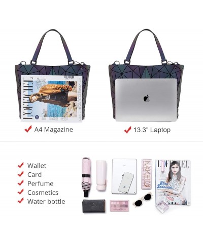 Geometric Luminous Purses and Handbags for Women Holographic Reflective Crossbody Bag Wallet 2pcs Purses Set $16.42 Crossbody...