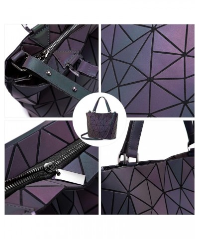 Geometric Luminous Purses and Handbags for Women Holographic Reflective Crossbody Bag Wallet 2pcs Purses Set $16.42 Crossbody...