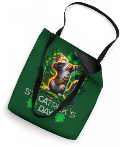 St Patricks Catricks Day Cat Saint Pattys Leprechaun Kitten Tote Bag $9.87 Totes