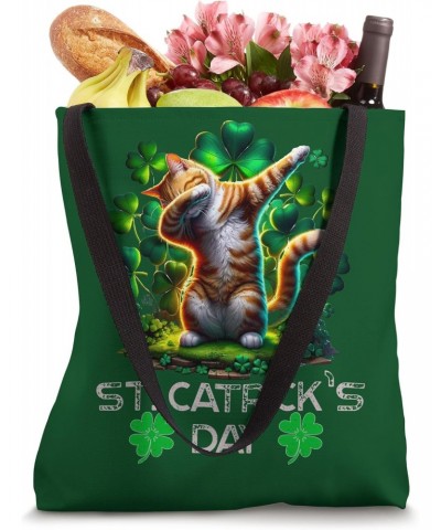 St Patricks Catricks Day Cat Saint Pattys Leprechaun Kitten Tote Bag $9.87 Totes