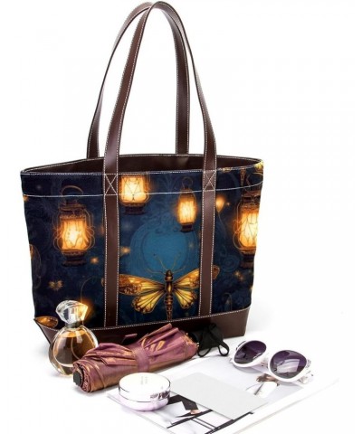 Firefly Canvas Leather Mix Crossbody Bag - Stylish Hand-held Purse, 13.3x4.7x12.2 inches $23.04 Crossbody Bags