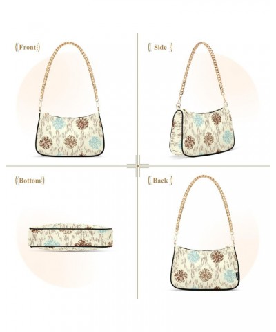 Abstract Floral Shoulder Bag for Women Small Purse Clutch Purse Arm Purse with Chain Strap for Women $16.19 Shoulder Bags