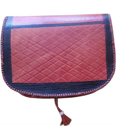 African Tribal Leather Purse - Fulani Handbags - Ankara Shoulder Bag - Stylish Red Handbag Style 100 $15.05 Shoulder Bags