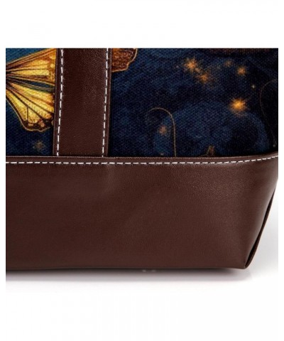 Firefly Canvas Leather Mix Crossbody Bag - Stylish Hand-held Purse, 13.3x4.7x12.2 inches $23.04 Crossbody Bags