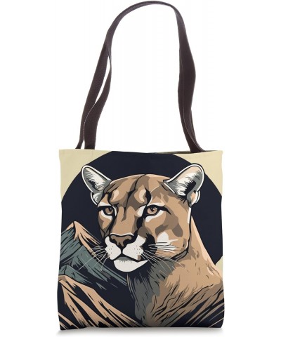 Cougar Mountain Lion Art Tote Bag $11.52 Totes