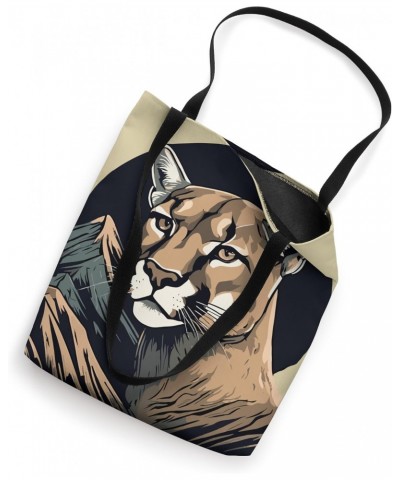 Cougar Mountain Lion Art Tote Bag $11.52 Totes