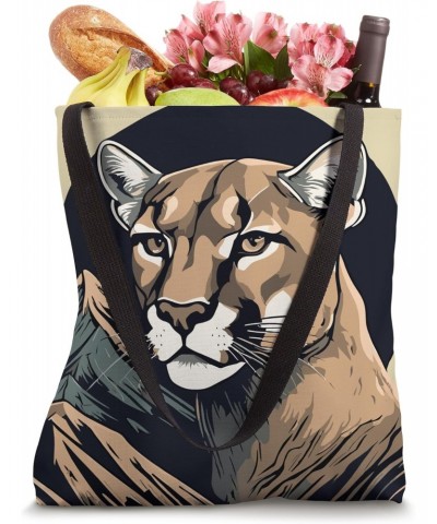 Cougar Mountain Lion Art Tote Bag $11.52 Totes