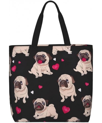 Cute Horse Print Fashion Tote Bag,Travel Handbag For Women, Hobo Bags, Work Shoulder Bags Crossbody Bag Cute Pug $14.66 Totes