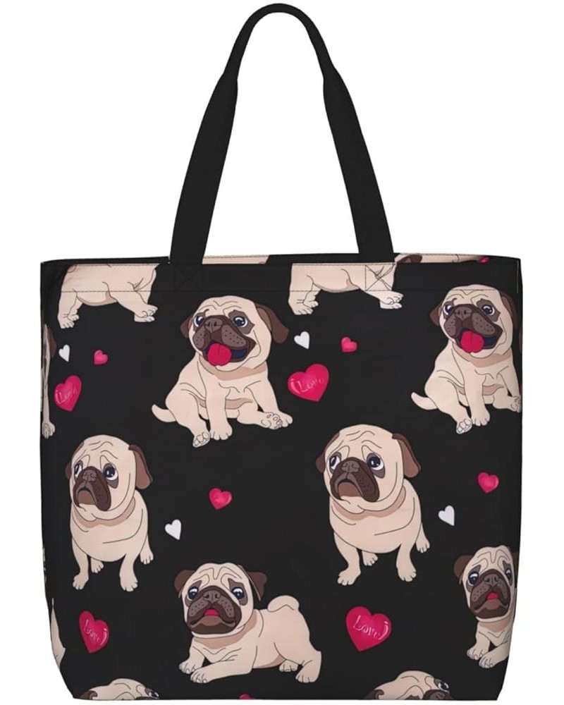 Cute Horse Print Fashion Tote Bag,Travel Handbag For Women, Hobo Bags, Work Shoulder Bags Crossbody Bag Cute Pug $14.66 Totes