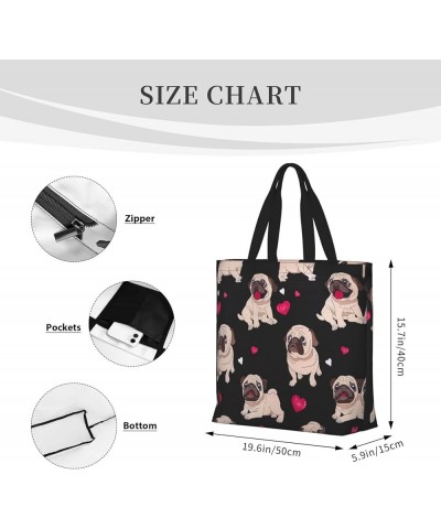 Cute Horse Print Fashion Tote Bag,Travel Handbag For Women, Hobo Bags, Work Shoulder Bags Crossbody Bag Cute Pug $14.66 Totes