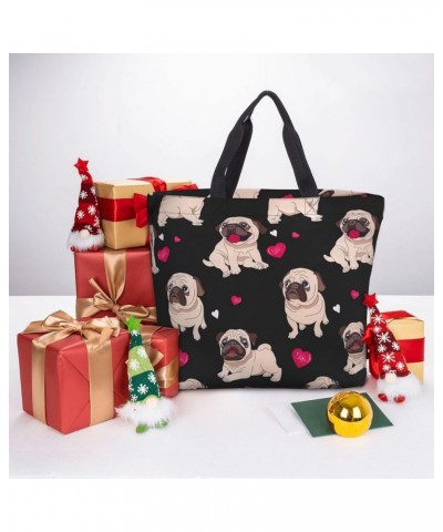 Cute Horse Print Fashion Tote Bag,Travel Handbag For Women, Hobo Bags, Work Shoulder Bags Crossbody Bag Cute Pug $14.66 Totes