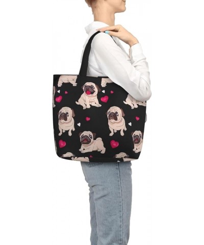 Cute Horse Print Fashion Tote Bag,Travel Handbag For Women, Hobo Bags, Work Shoulder Bags Crossbody Bag Cute Pug $14.66 Totes