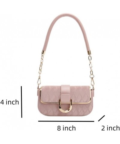 Shoulder Bag for Women Quilted Crossbody Bag Stylish Handbag Classic Underarm Purse With 2 Removable Chain Strap White $10.80...