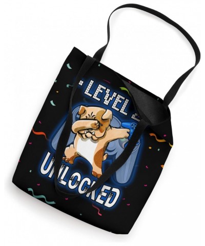 Level 25 Unlocked Funny Dabbing Bulldog Gamer 25th Birthday Tote Bag $12.96 Totes