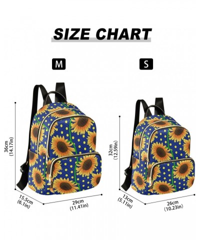 Blue Floral Sunflowers Fashion Backpack Purse for Women Multipurpose Casual Daypack with Multi Pockets & Secured Zipper Ladie...