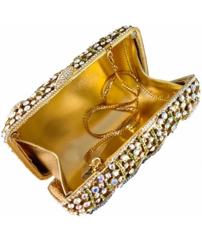 Under the Sea World Crystal Evening Clutch Women Starfish Rhinestone Handbags and Purses for Party Cocktail, Gold Gold $114.1...