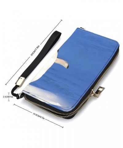 Penguin Wristlet Wallet Leather Long Card Holder Purse Slim Clutch Handbag for Women $25.54 Wristlets