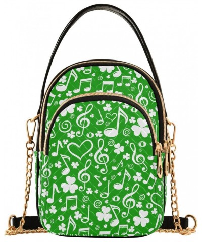 Chain Crossbody Bags for Women Green Colors with St. Patrick's Day Quilted Shoulder Crossbody Handbags Travel Cross Body Cell...