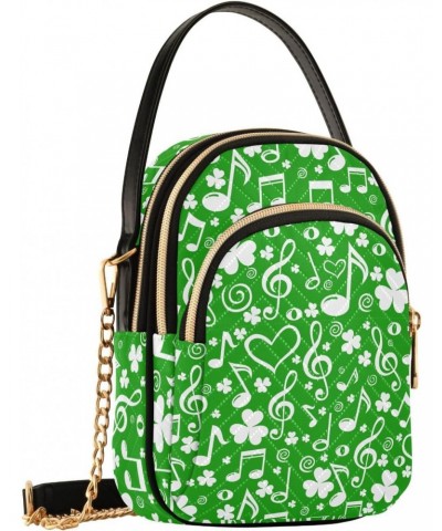 Chain Crossbody Bags for Women Green Colors with St. Patrick's Day Quilted Shoulder Crossbody Handbags Travel Cross Body Cell...