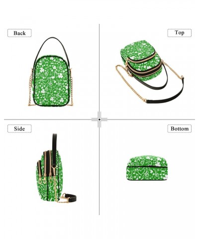 Chain Crossbody Bags for Women Green Colors with St. Patrick's Day Quilted Shoulder Crossbody Handbags Travel Cross Body Cell...