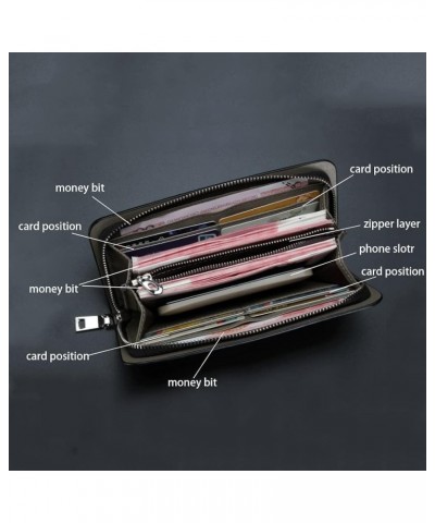 Coin Purse Women's Leather Wallet Simple Large Capacity Card Holder Slim Coin Purses 8 Card Slots Men's Coins Pocket Very Pra...