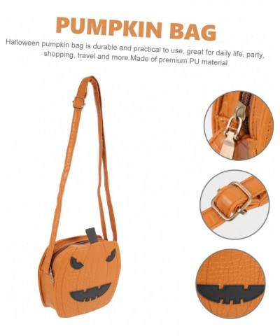 3pcs Pumpkin Head Buns pumpkin crossbody sling bag for women Halloween bag PU Storage women's wallets Large Capacity Storage ...