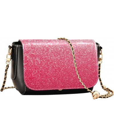 Crossbody Handbag Abstract Red Sweet Glitter PU Leather Shoulder Bag Sturdy Travel Pouch Compact Chic Bag for Women Everyday ...