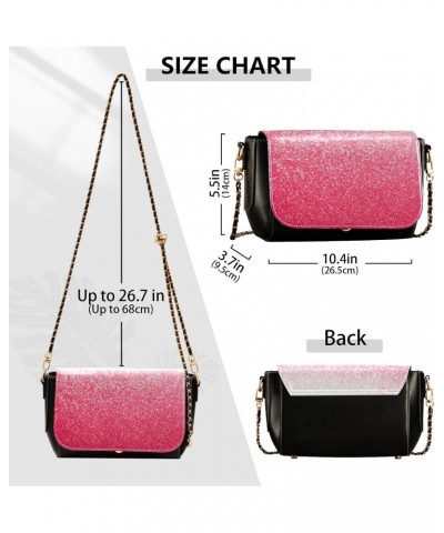 Crossbody Handbag Abstract Red Sweet Glitter PU Leather Shoulder Bag Sturdy Travel Pouch Compact Chic Bag for Women Everyday ...