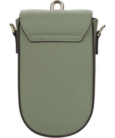 Women's long wallet, one-shoulder messenger bag, vertical mobile phone bag, Korean buckle clutch,green $15.39 Shoulder Bags