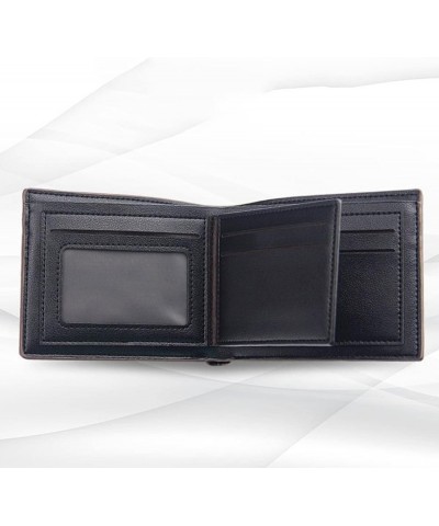 Fashion Color Blocking Short Wallet Men Leather Open Purse Multiple Card Slots Clutch Bag Quick Wallet (Black, One Size) B On...