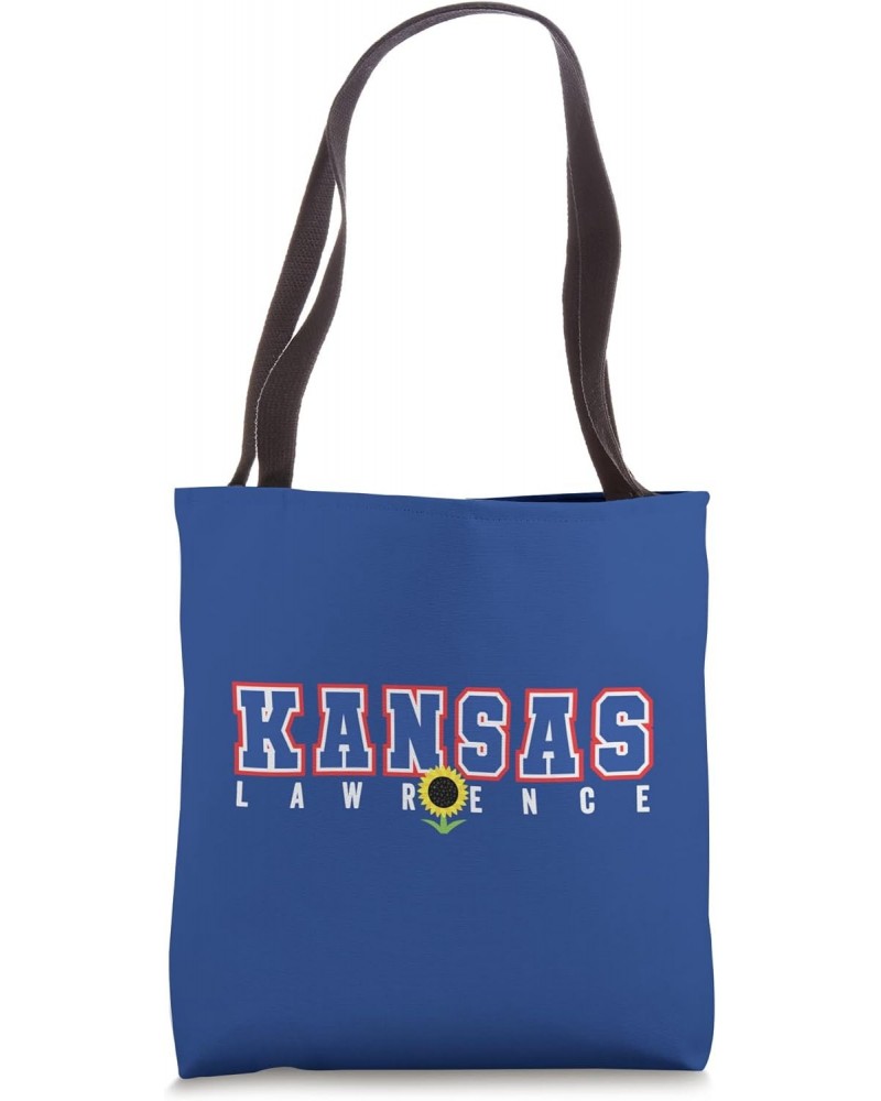 Kansas Blue / Red Lawrence Kansas Sunflower KS Apparel Wear Tote Bag $12.24 Totes