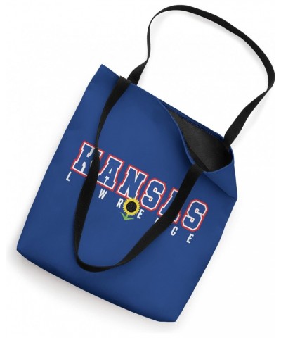 Kansas Blue / Red Lawrence Kansas Sunflower KS Apparel Wear Tote Bag $12.24 Totes