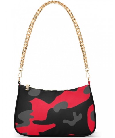 Women Small Shoulder Bag Camouflage-red-camo Girl Classic Purse Tote HandBag $23.93 Totes