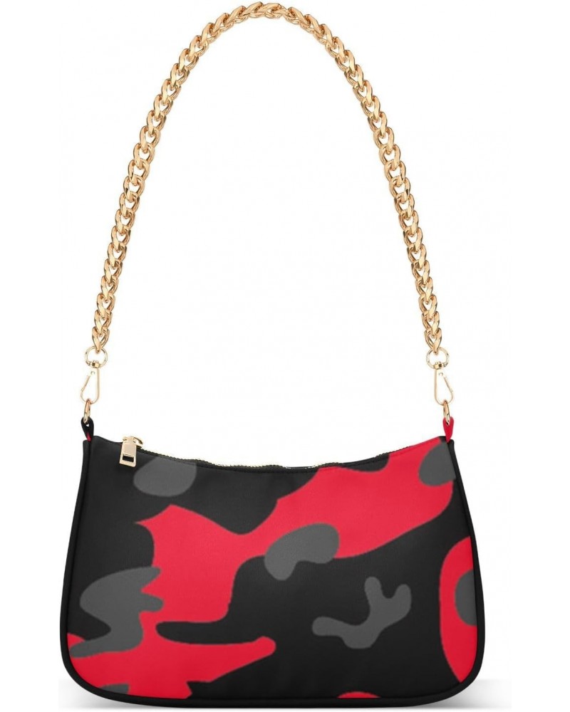 Women Small Shoulder Bag Camouflage-red-camo Girl Classic Purse Tote HandBag $23.93 Totes