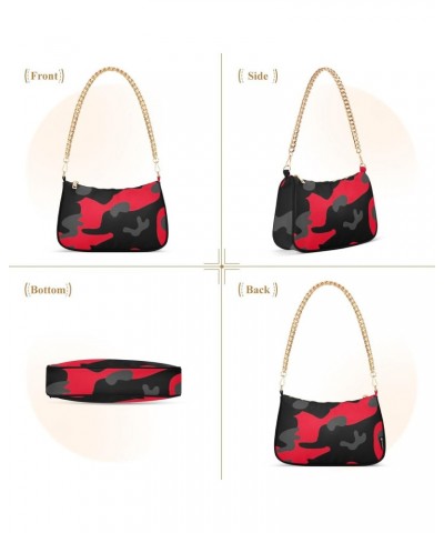 Women Small Shoulder Bag Camouflage-red-camo Girl Classic Purse Tote HandBag $23.93 Totes